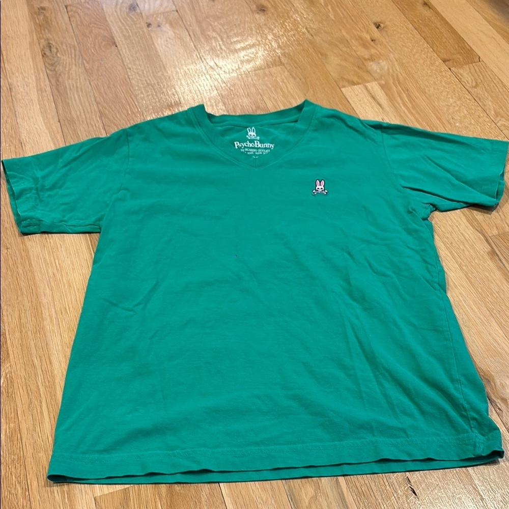 Psycho Bunny Boys Green T-Shirt Size L